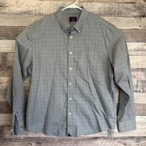 UNTUCKit Mens Shirt Large Gray Plaid Button Up Classic Business Preppy